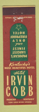 Matchbook Cover - Hotel Irvin Cobb Paducah KY Federal