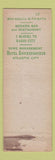 Matchbook Cover - Hotel Century New York City Federal
