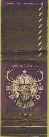 Matchbook Cover - Elks Lodge Ashland OR WORn