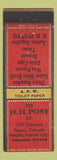 Matchbook Cover - HH Post Denver Colorado Dairy Supply Federal WEAR
