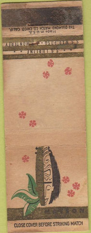 Matchbook Cover - SS Lurline Mariposa Monterey tiki WORN