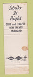 Matchbook Cover - New Haven Railroad GREEN