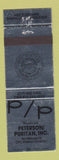Matchbook Cover - Peterson Puritan Aluminum Brick Union
