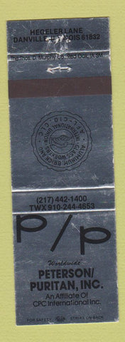 Matchbook Cover - Peterson Puritan Aluminum Brick Union