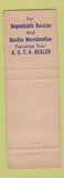 Matchbook Cover - American Surgical Trade Association Portland ME Geo Frye