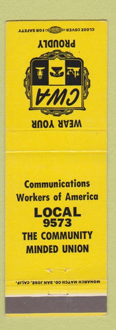 Matchbook Cover - CWA Communications Workers Union