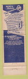 Matchbook Cover - Retail Clerks Union Erie PA WEAR