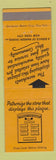 Matchbook Cover - Warren Church New York City Merchants Plaque