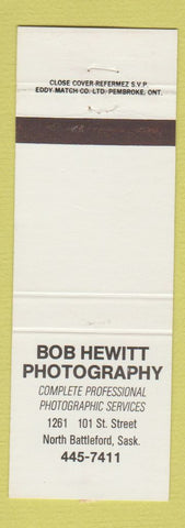 Matchbook Cover - Bob Hewitt Photography North Battleford SK