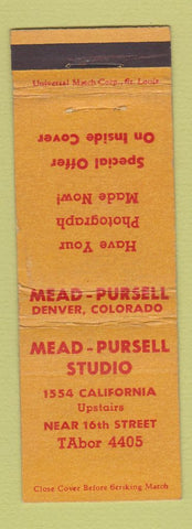 Matchbook Cover - Mead Pursell Photography Studio Denver Colorado WEAR