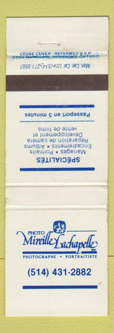 Matchbook Cover - Mireille Lachapelle Photography QC WEAR