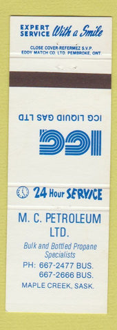 Matchbook Cover - MC Petroleum Maple Creek SK