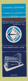Matchbook Cover - Union Centre Winnipeg MB