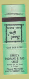 Matchbook Cover - Ernie's Propane Gas Swift Current SK