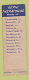 Matchbook Cover - Rapid Thermogas Propane Waukesha WI