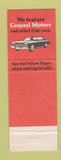 Matchbook Cover - Budget Car Rentals Monroeville Pittsburgh PA