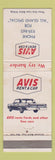 Matchbook Cover - Avis Car Rentals WEAR