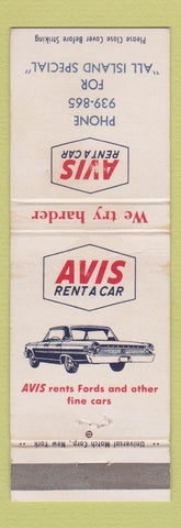 Matchbook Cover - Avis Car Rentals WEAR