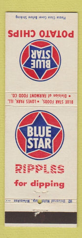 Matchbook Cover - Blue Star Potato Chips Loves Park IL
