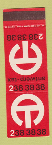 Matchbook Cover - Antwerp Taxi