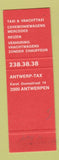 Matchbook Cover - Antwerp Taxi