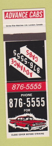 Matchbook Cover - Advance Cabs Taxi Canada SAMPLE