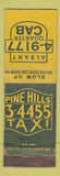 Matchbook Cover - Pine Hills Taxi Albany NY WEAR