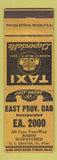 Matchbook Cover - East Providence Taxi Cab RI WEAR