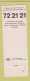 Matchbook Cover - Funk Taxi Muttenz Birsfelden Germany? SAMPLE