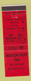 Matchbook Cover - Hudson Hope Taxi Hudson Hope BC