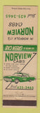 Matchbook Cover - Norview Taxi Cabs Norfolk VA