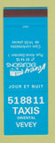 Matchbook Cover - Taxis Oriental Vevey Excursions SAMPLE
