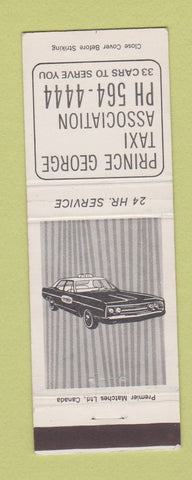 Matchbook Cover - Prince George Taxi Association BC