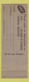 Matchbook Cover - Empire State Insurance Jamestown NY