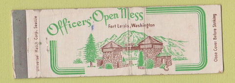 Matchbook Cover - Fort Lewis WA Officers' Open Mess WEAR