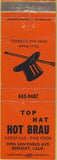 Matchbook Cover - Top Hat Hot Brau Berkeley CA