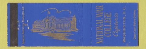 Matchbook Cover - National War College Cafeteria Washington DC