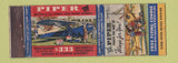 Matchbook Cover - Piper Cub Airplanes Federal WEAR
