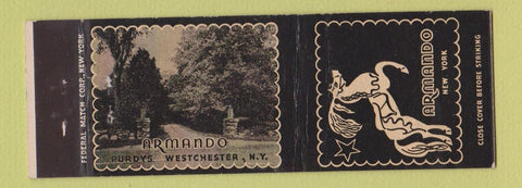 Matchbook Cover - Armando New York City Purdy's Westchester NY Federal