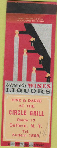 Matchbook Cover - Circle Grill Suffolk NY WEAR SAMPLE