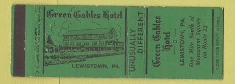 Matchbook Cover - Green Gables Hotel Lewistown PA