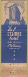 Matchbook Cover - Top Hat Moline IL WORN