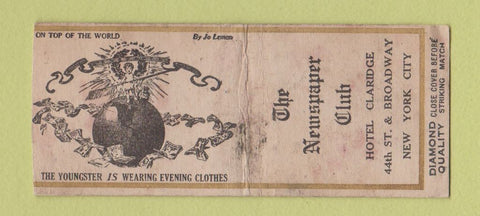 Matchbook Cover - Newpaper Club New York City DQ BOBTAIL WORN