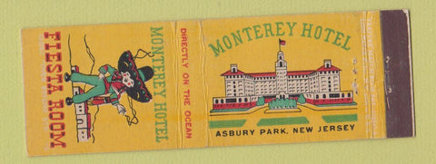 Matchbook Cover - Monterey Hotel Asbury Park NJ