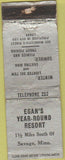 Matchbook Cover - Eagan's Resort Savage MN WORN