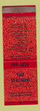 Matchbook Cover - The Stadium Columbus OH Basketball Schedule WEAR