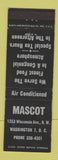 Matchbook Cover - Mascot Restaurant Washington DC