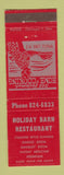 Matchbook Cover - Holiday Barn Restaurant