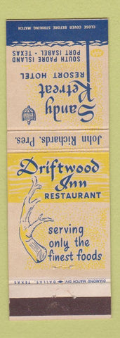Matchbook Cover - Sandy Retreat Resort Hotel South Padre Island Port Isabel TX