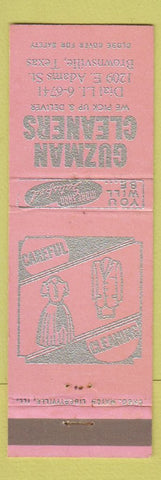 Matchbook Cover - Cuzman Cleaners Brownsville TX